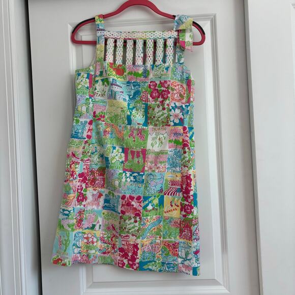 Lilly Pulitzer State of Mind Ricci Shift Dress Sz 4 Preppy Coastal Pastel - Picture 2 of 11